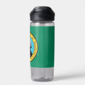 米国ワシントン州旗を持つウォーターボトル ウォーターボトル (背面)