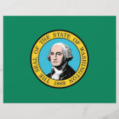 米国ワシントン州旗を持つチラシ チラシ (裏面)