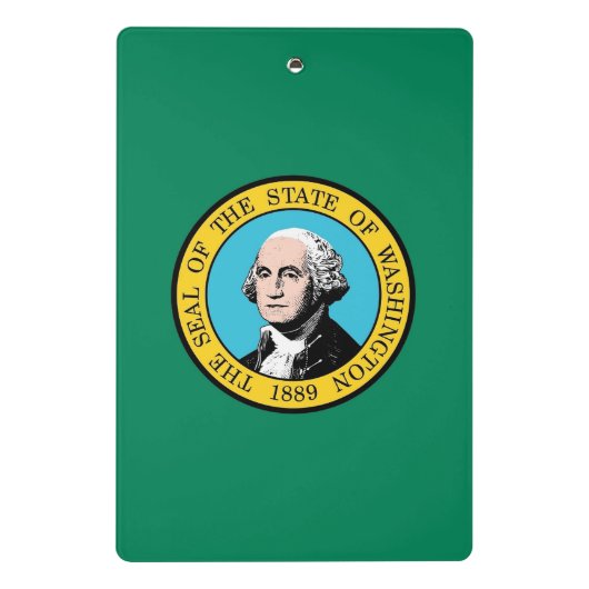 米国ワシントン州旗を持つミニクリップボード ミニクリップボード (裏面)