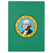 米国ワシントン州旗を持つ愛国的なクリップボード クリップボード (裏面)