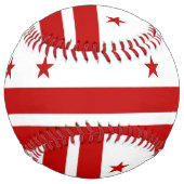 米国ワシントンDCの旗を持つ愛国的ソフトボール ソフトボール (裏面)