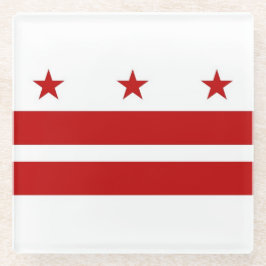 米国ワシントンDC州旗を持つガラスコースター ガラスコースター