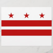 米国ワシントンDC州旗を持つフライヤー チラシ (裏面)