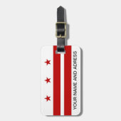 米国ワシントンDC州旗を持つ荷物タグ ラゲッジタグ (正面縦)