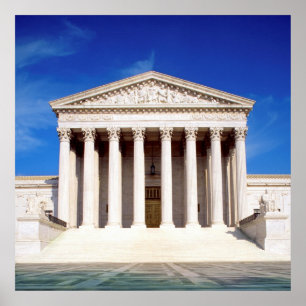 米国ワシントンDC連邦最高裁判所建物 ポスター