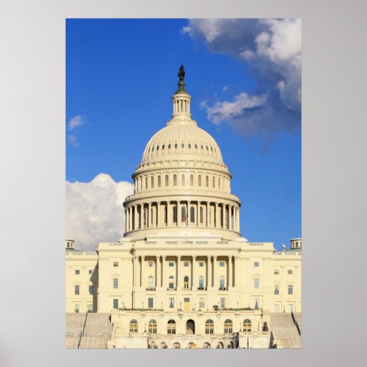米国ワシントンDC、米国資本建物 ポスター (正面)