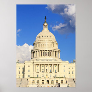 米国ワシントンDC、米国資本建物 ポスター