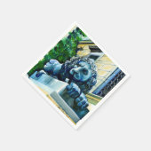 米国ワシントンDC、Esteeded Feline スタンダードカクテルナプキン (角)