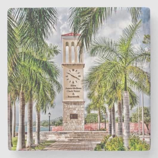 米国ヴァージンアイランズエリザジェームス – マクビーンクロックタワー ストーンコースター (正面)
