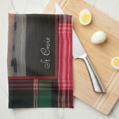 米国ヴァージンアイランズサンセットセントクロワUSVIマドラス キッチンタオル (四つ折り)