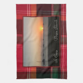 米国ヴァージンアイランズサンセットセントクロワUSVIマドラス キッチンタオル (縦)