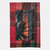 米国ヴァージンアイランズセントクロワUSVIサンセットマドラス キッチンタオル (縦)