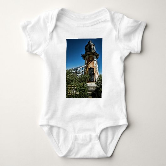 米国ヴァージンアイランズセントクロワUSVIライトハウス ベビーボディスーツ (正面)