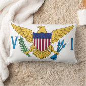 米国ヴァージン国旗 ランバークッション (ブランケット)