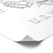 米国ヴァージン島旗アダルトカラーリングポスター ポスター (角)