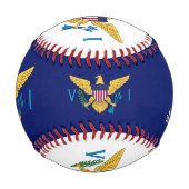 米国ヴァージン最高の諸島パパ、愛国的な米国国旗 野球ボール (裏面)