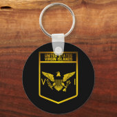 米国ヴァージン諸島エンブレム キーホルダー (正面)