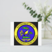 米国ヴァージン諸島エンブレム ポストカード (スタンド正面)