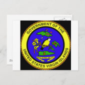 米国ヴァージン諸島エンブレム ポストカード (正面/裏面)