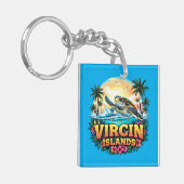 米国ヴァージン諸島カリブの キーホルダー (正面左)