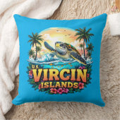 米国ヴァージン諸島カリブの クッション (ブランケット)