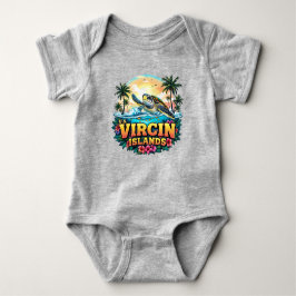 米国ヴァージン諸島カリブの ベビーボディスーツ