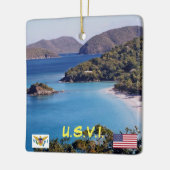 米国ヴァージン諸島クリスマス装飾品 セラミックオーナメント (左)