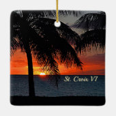 米国ヴァージン諸島サンセットセントクロワUSVIクリスマス セラミックオーナメント (裏面)
