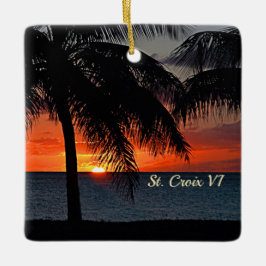 米国ヴァージン諸島サンセットセントクロワUSVIクリスマス セラミックオーナメント