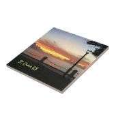 米国ヴァージン諸島サンセットトロピカルカリブの タイル (側面)