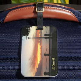 米国ヴァージン諸島サンセットトロピカルカリブの ラゲッジタグ