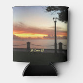 米国ヴァージン諸島サンセットトロピカルカリブの 缶クーラー (正面)