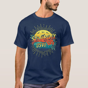 米国ヴァージン諸島セントクロワトロピカルサンセットUSVI Tシャツ