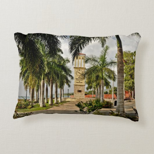 米国ヴァージン諸島セントクロワパームツリートロピカル アクセントクッション (裏面)