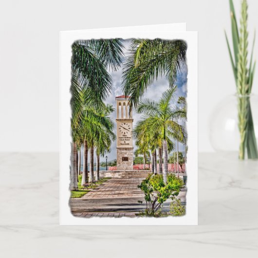 米国ヴァージン諸島セントクロワパームツリートロピカル カード (正面)