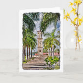 米国ヴァージン諸島セントクロワパームツリートロピカル カード (黄色い花)