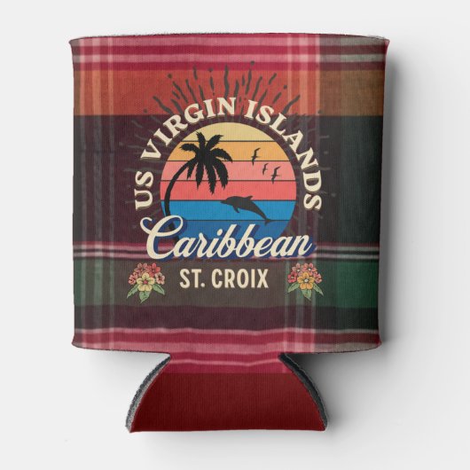 米国ヴァージン諸島セントクロワUSVIカリブの Madras 缶クーラー (正面)