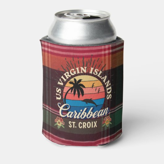 米国ヴァージン諸島セントクロワUSVIカリブの Madras 缶クーラー (缶裏面)