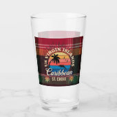 米国ヴァージン諸島セントクロワUSVIトロピカルマドラス タンブラーグラス (裏面)