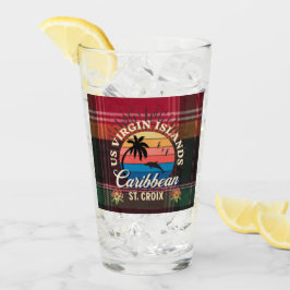 米国ヴァージン諸島セントクロワUSVIトロピカルマドラス タンブラーグラス