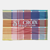 米国ヴァージン諸島セントクロワUSVIマドラス キッチンタオル (横)