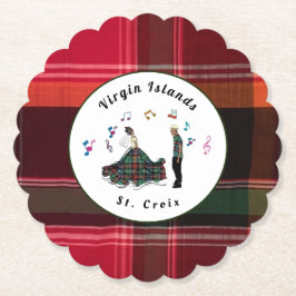 米国ヴァージン諸島セントクロワUSVIマドラス ペーパーコースター