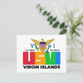 米国ヴァージン諸島セントクロワUSVI熱帯ポストカ ポストカード (スタンド正面)