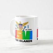 米国ヴァージン諸島セントクロワUSVI熱帯地方 コーヒーマグカップ (正面左)