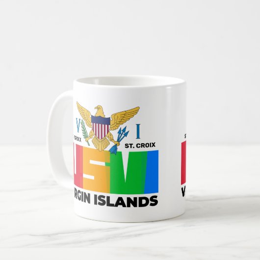 米国ヴァージン諸島セントクロワUSVI熱帯地方 コーヒーマグカップ (正面左)