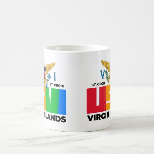 米国ヴァージン諸島セントクロワUSVI熱帯地方 コーヒーマグカップ (中央)