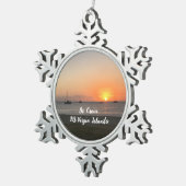 米国ヴァージン諸島セントクロワUSVI熱帯地方 スノーフレークピューターオーナメント (右)