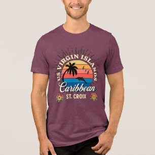 米国ヴァージン諸島セントクロワUSVI熱帯地方 トライブレンドTシャツ
