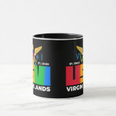 米国ヴァージン諸島セントクロワUSVI熱帯地方 マグカップ (中央)