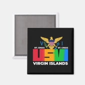 米国ヴァージン諸島セントクロワUSVI熱帯地方 マグネット (正面/裏面)